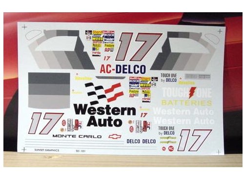 #17 Western Auto Darrell Waltrip 1995 Sunset